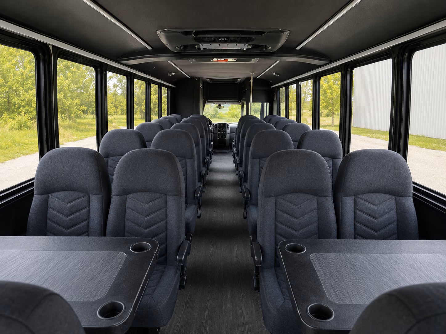 little rock 18 passenger minibus interior