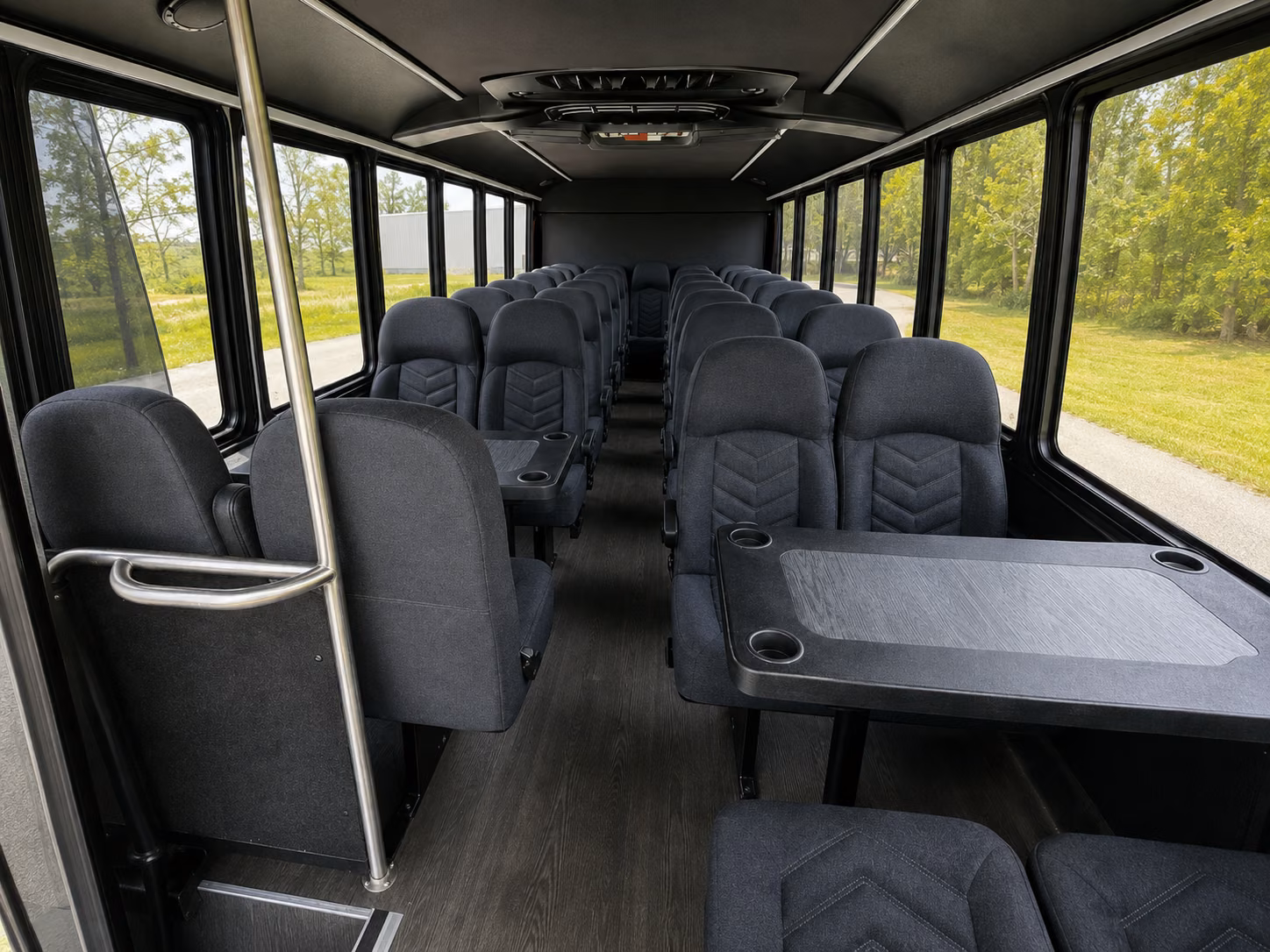 little rock 20 passenger minibus inside
