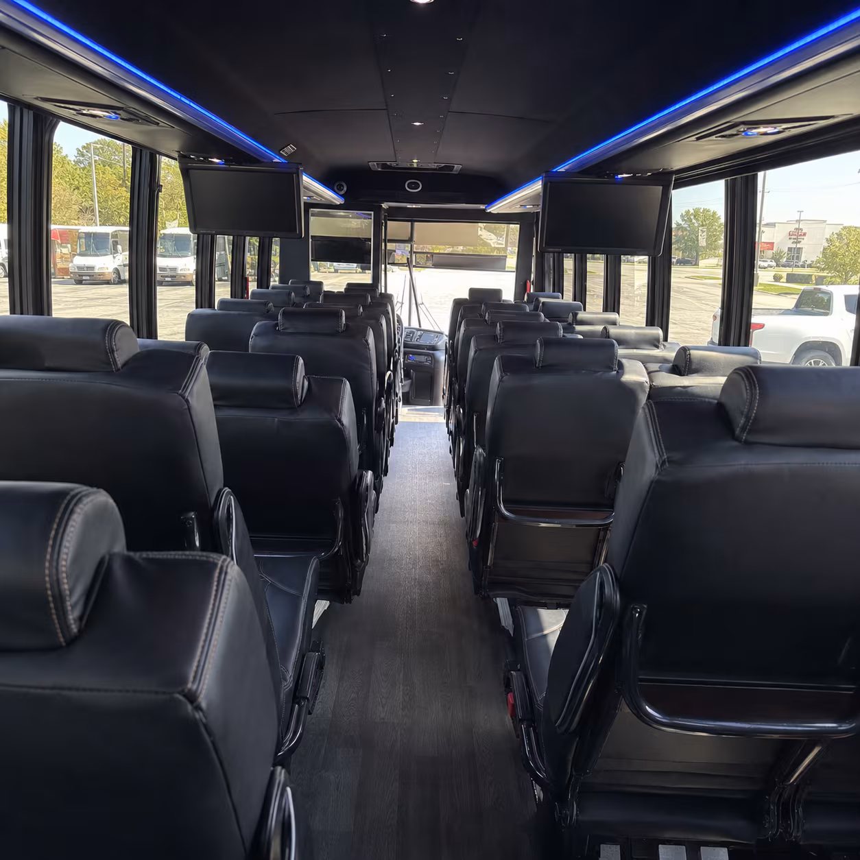little rock 25 passenger minibus interior