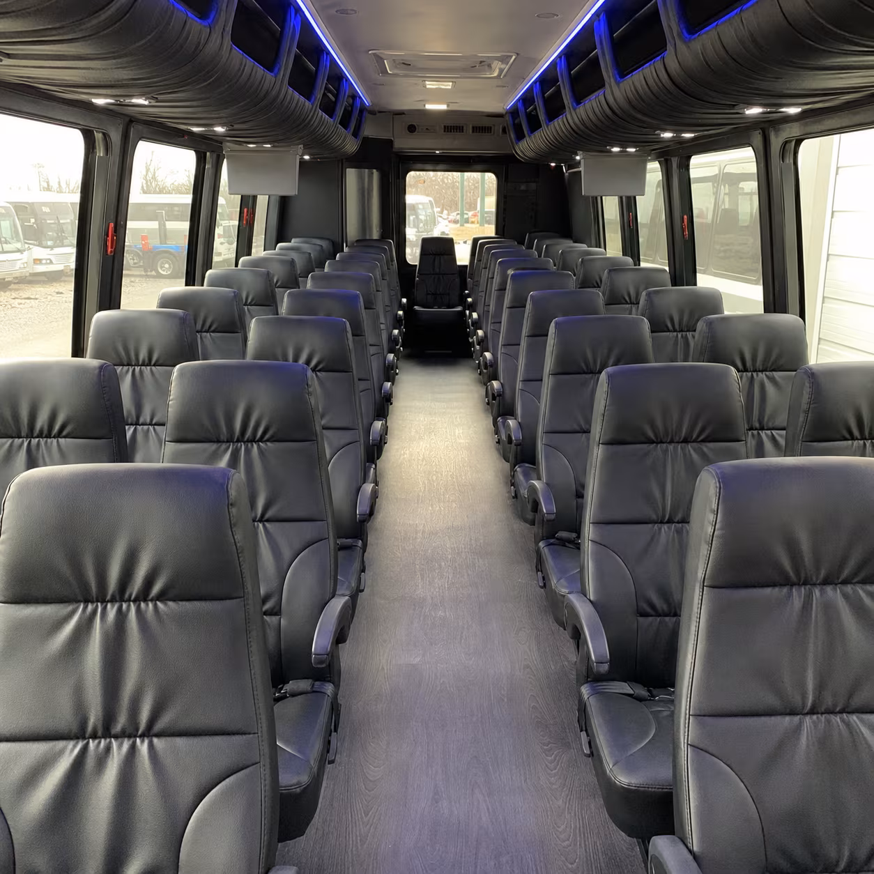 little rock 28 passenger minibus interior
