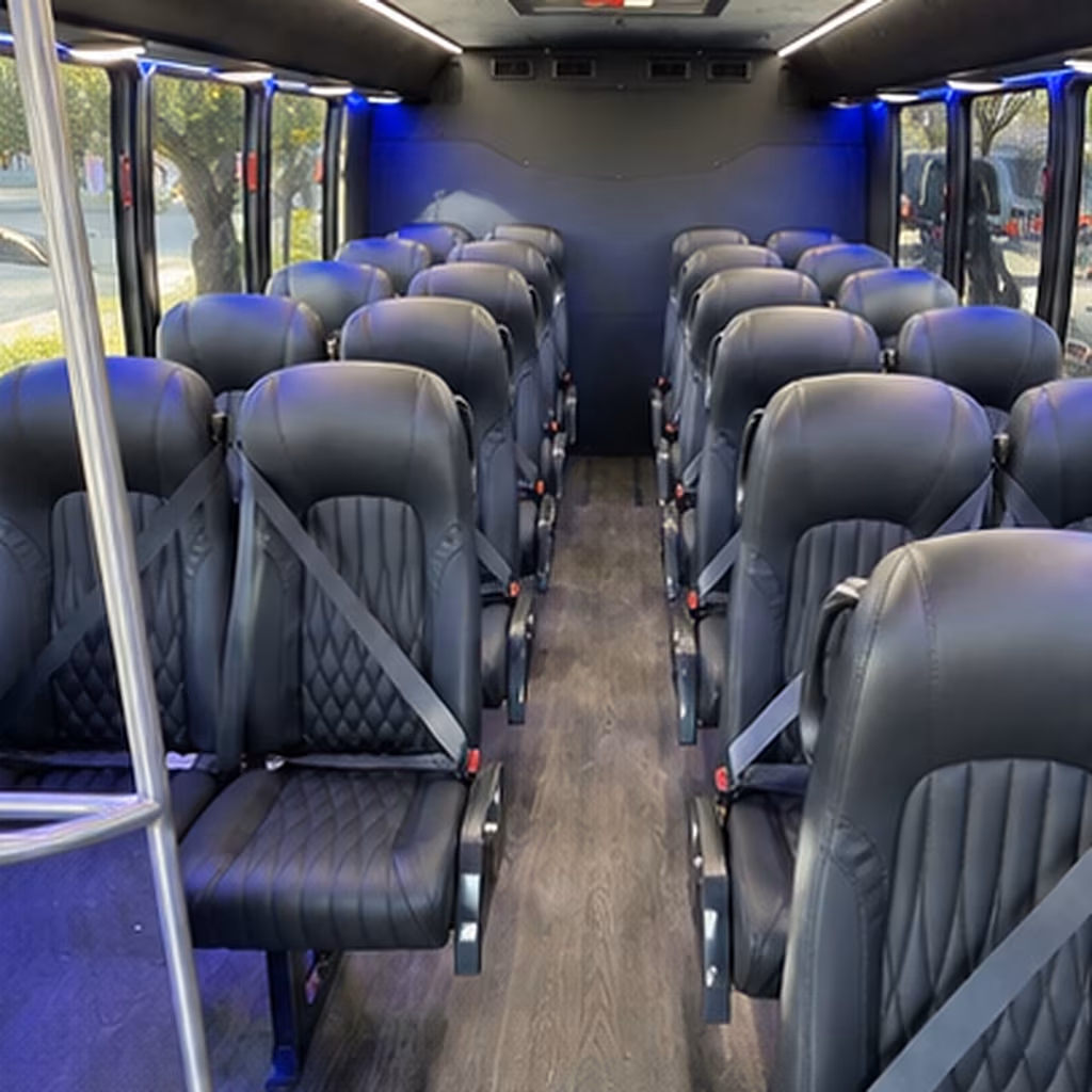 little rock 30 passenger minibus inside