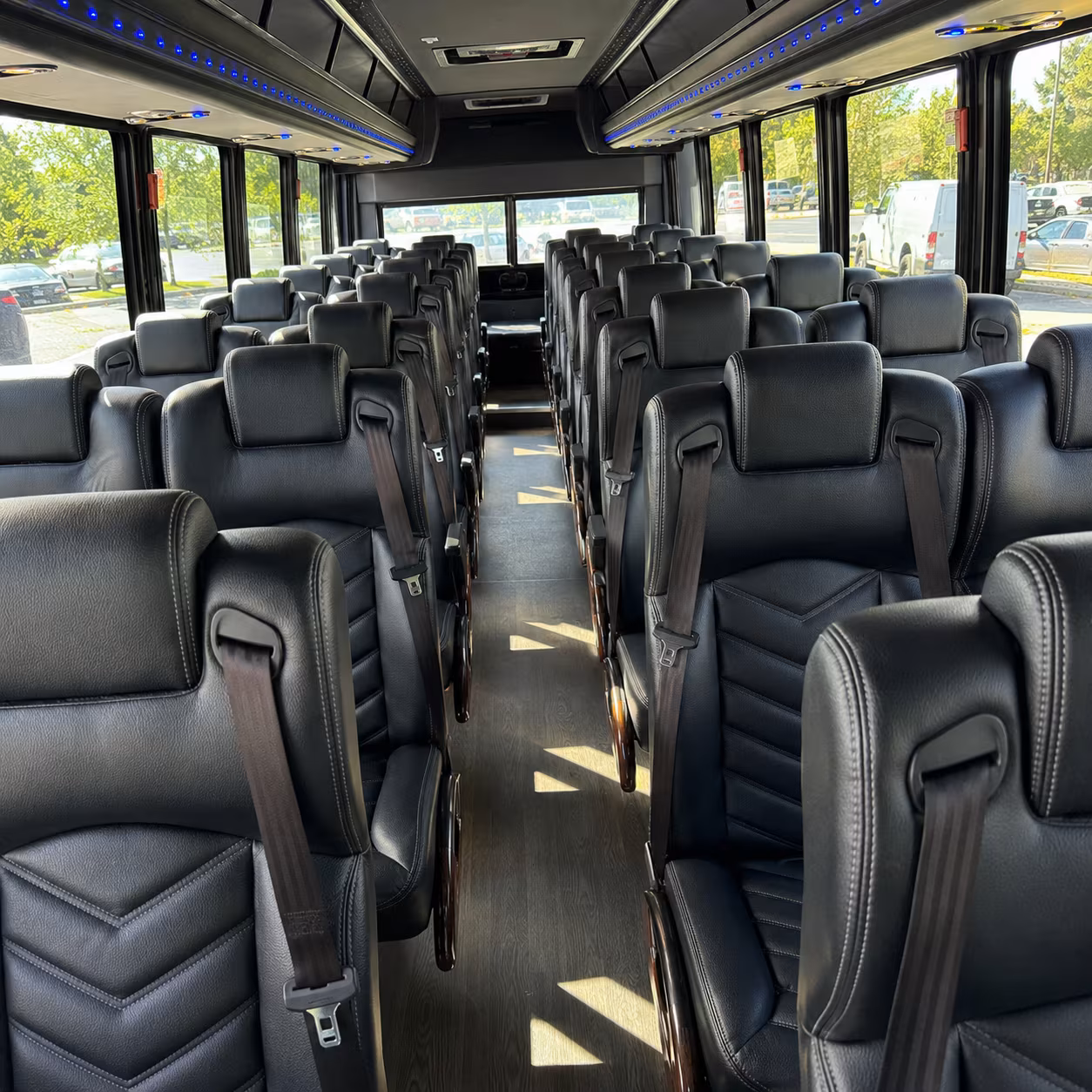 little rock 30 passenger minibus interior
