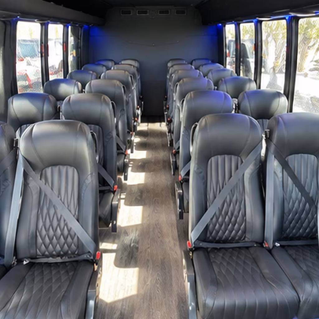 little rock 35 passenger minibus interior