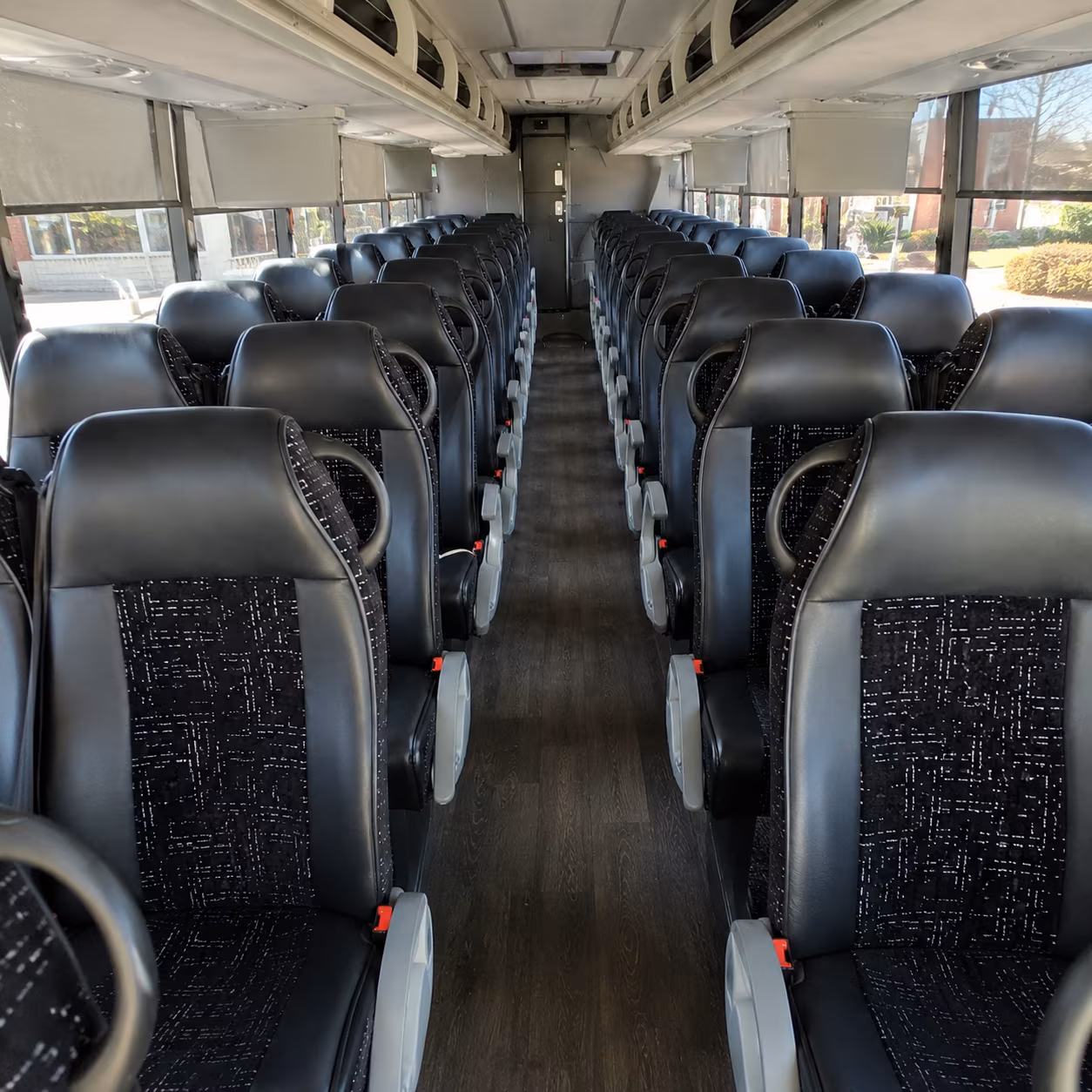 little rock 54 passenger charter bus inside