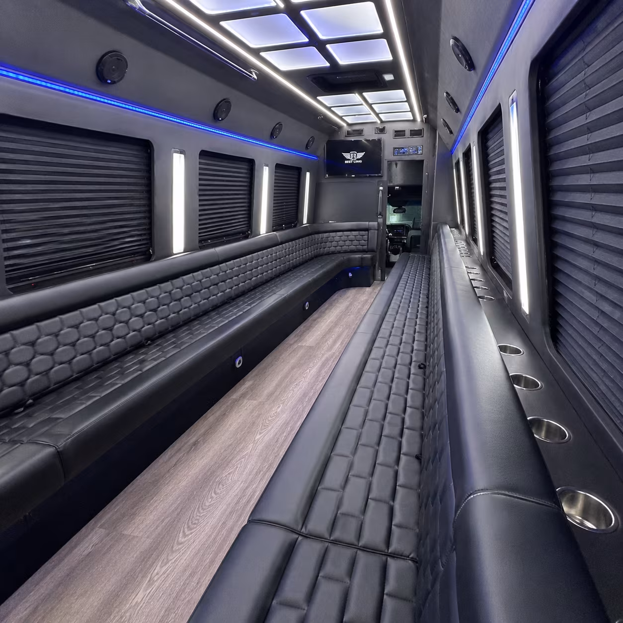 little rock party bus interior