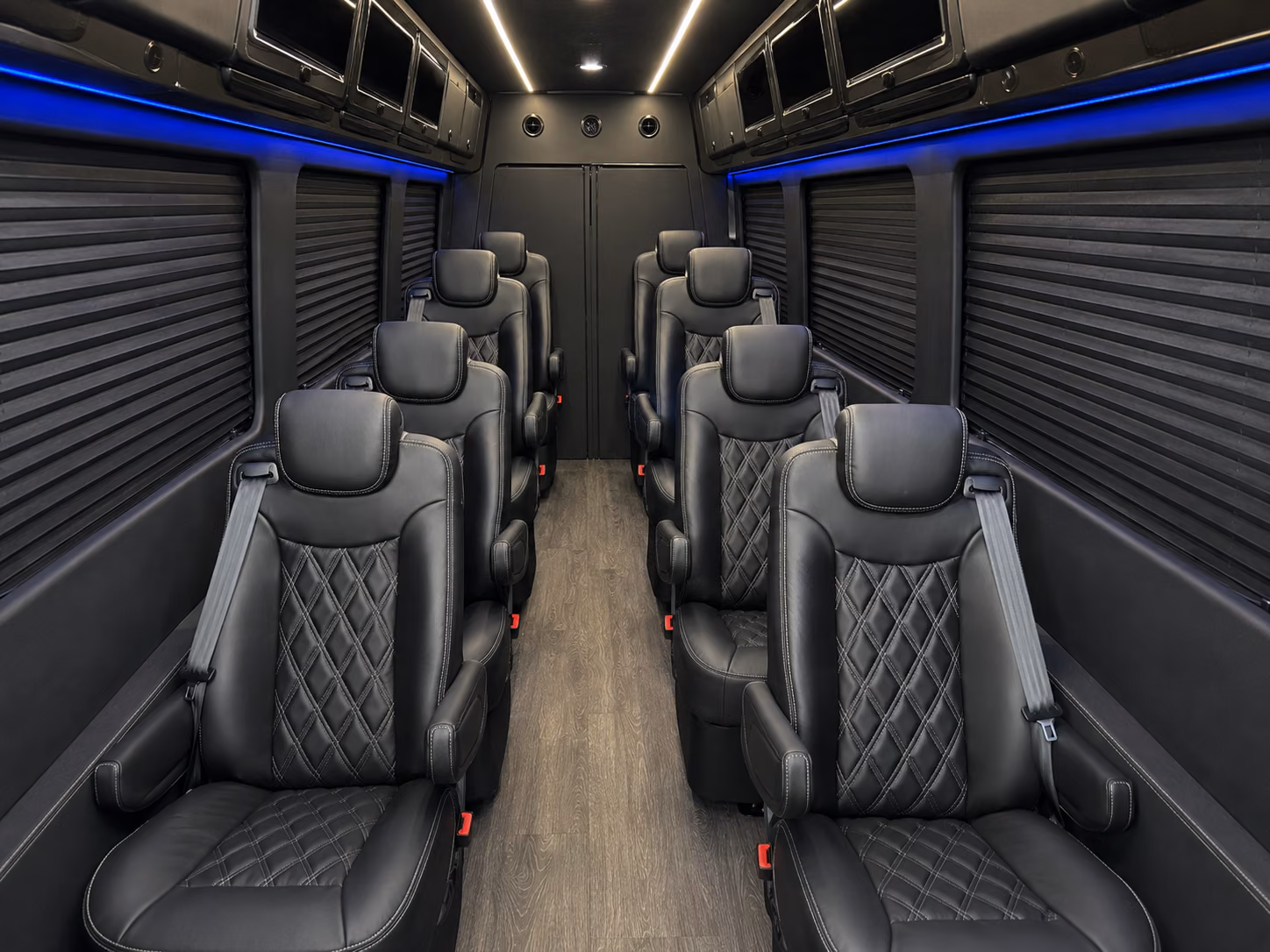 little rock sprinter van with driver inside